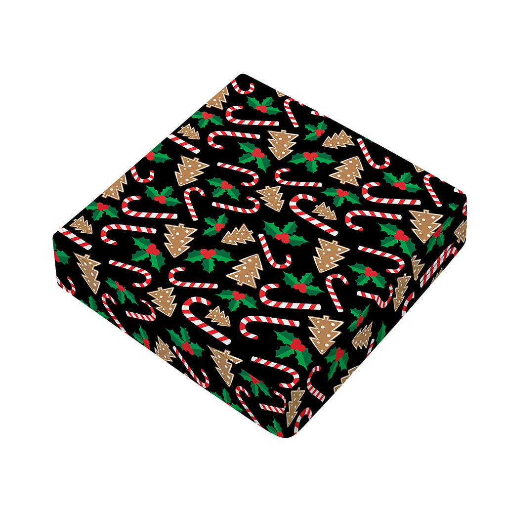 Christmas Cookie And Candy Pattern Print Outdoor Seat Cushion Cover
