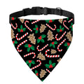 Christmas Cookie And Candy Pattern Print Over The Collar Dog Bandana