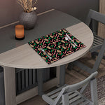 Christmas Cookie And Candy Pattern Print Placemat