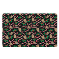 Christmas Cookie And Candy Pattern Print Polyester Doormat