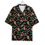 Christmas Cookie And Candy Pattern Print Rayon Hawaiian Shirt