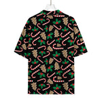 Christmas Cookie And Candy Pattern Print Rayon Hawaiian Shirt