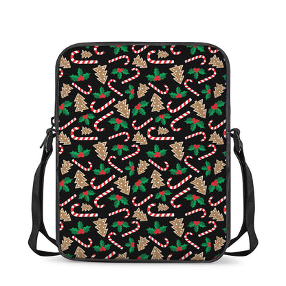 Christmas Cookie And Candy Pattern Print Rectangular Crossbody Bag