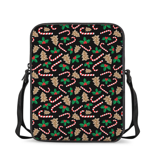 Christmas Cookie And Candy Pattern Print Rectangular Crossbody Bag