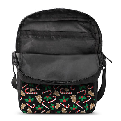 Christmas Cookie And Candy Pattern Print Rectangular Crossbody Bag