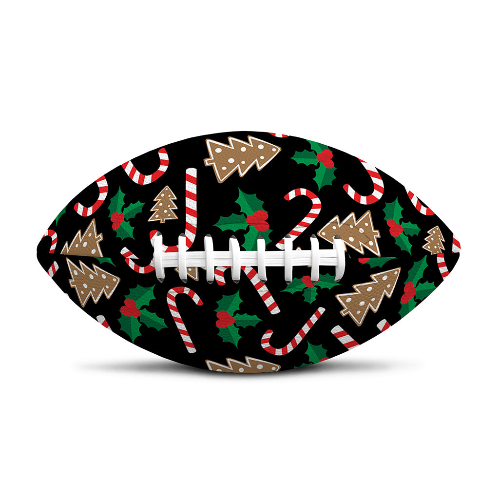 Christmas Cookie And Candy Pattern Print Rugby Ball