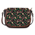 Christmas Cookie And Candy Pattern Print Saddle Bag