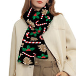 Christmas Cookie And Candy Pattern Print Scarf