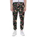 Christmas Cookie And Candy Pattern Print Joggers