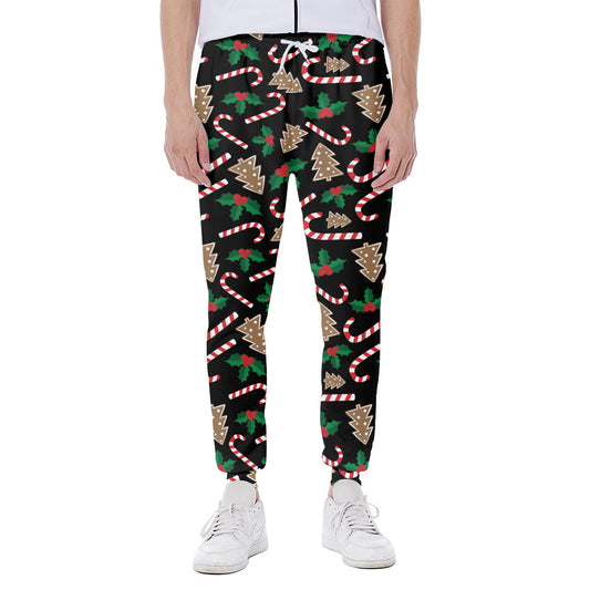 Christmas Cookie And Candy Pattern Print Scuba Joggers