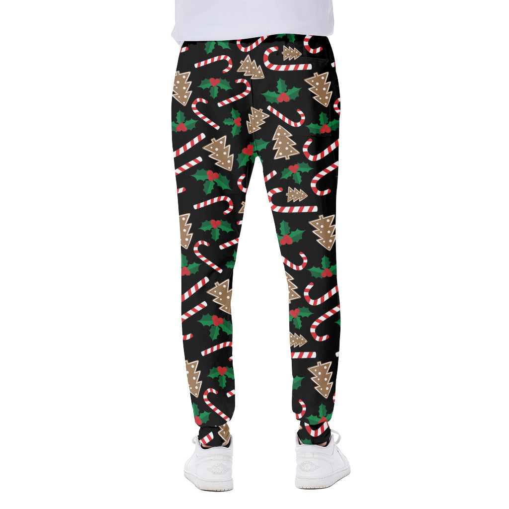 Christmas Cookie And Candy Pattern Print Scuba Joggers