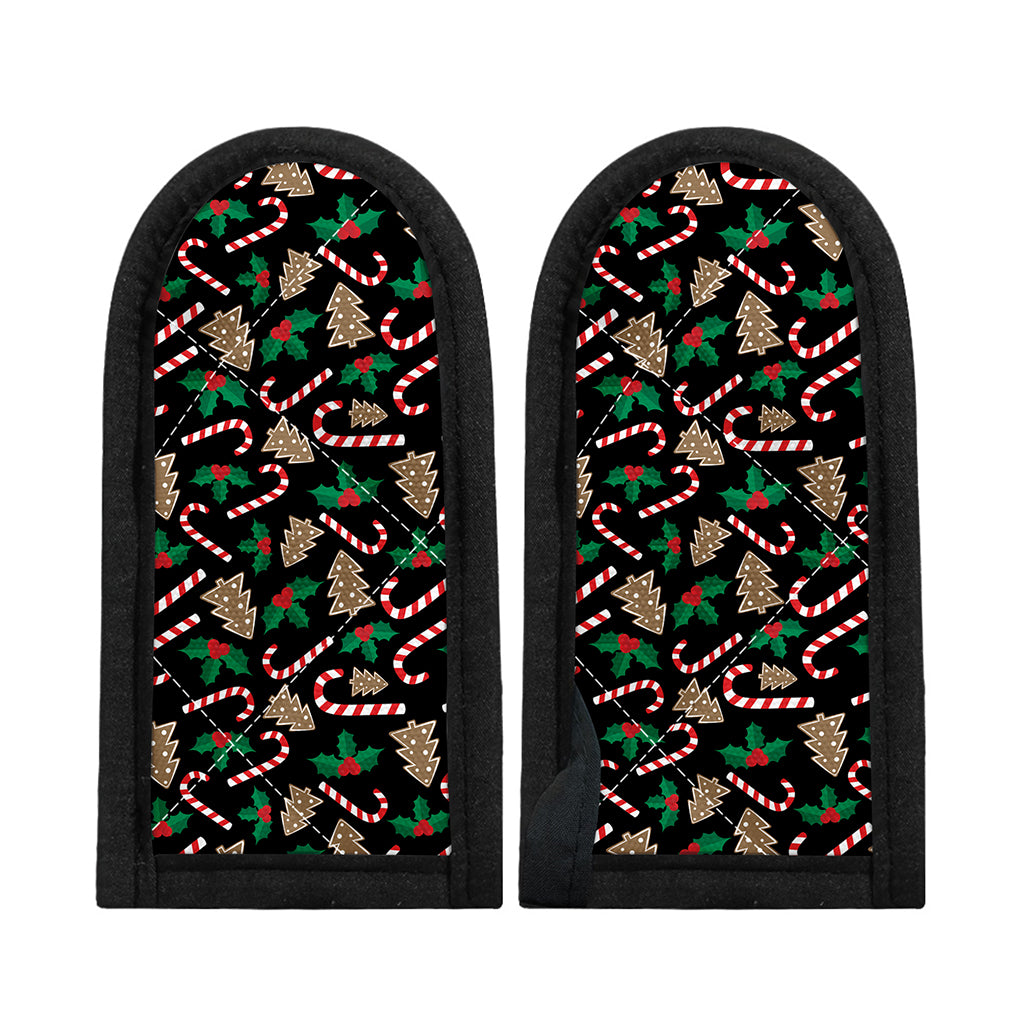 Christmas Cookie And Candy Pattern Print Skillet Handle Cover