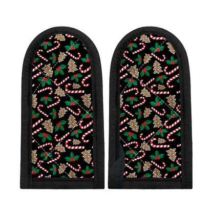 Christmas Cookie And Candy Pattern Print Skillet Handle Cover