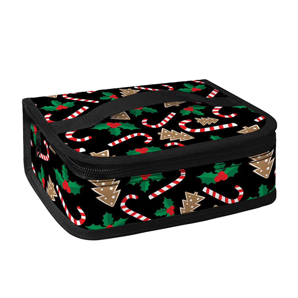 Christmas Cookie And Candy Pattern Print Small Lunch Bag