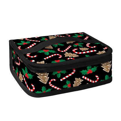 Christmas Cookie And Candy Pattern Print Small Lunch Bag