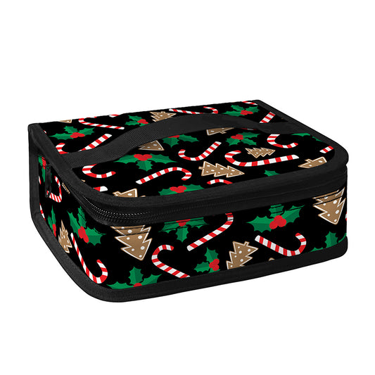 Christmas Cookie And Candy Pattern Print Small Lunch Bag