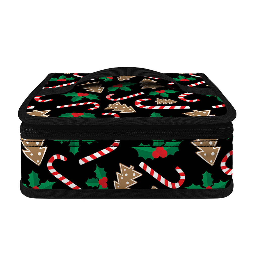 Christmas Cookie And Candy Pattern Print Small Lunch Bag