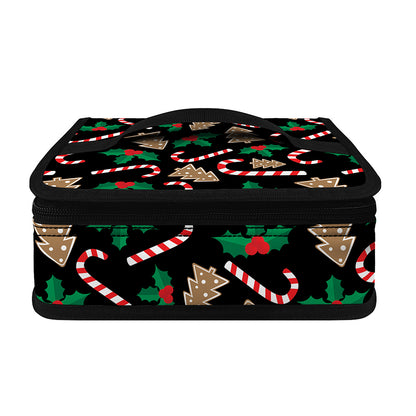 Christmas Cookie And Candy Pattern Print Small Lunch Bag