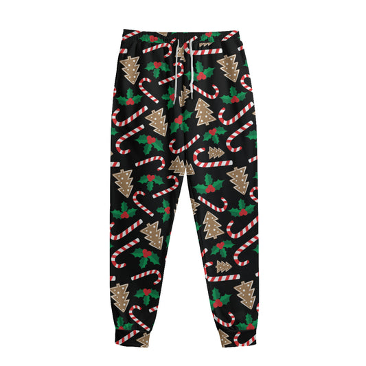 Christmas Cookie And Candy Pattern Print Sweatpants