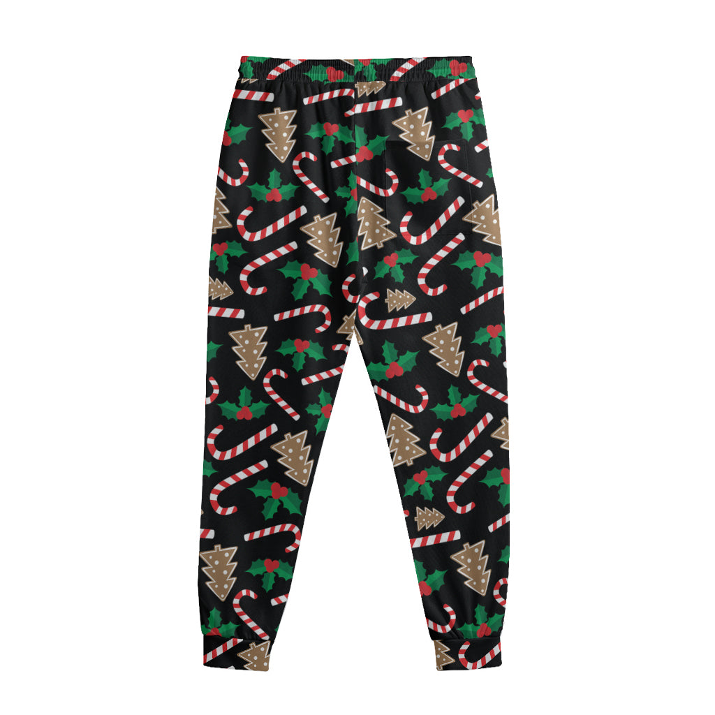 Christmas Cookie And Candy Pattern Print Sweatpants