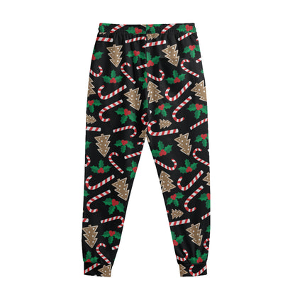 Christmas Cookie And Candy Pattern Print Sweatpants