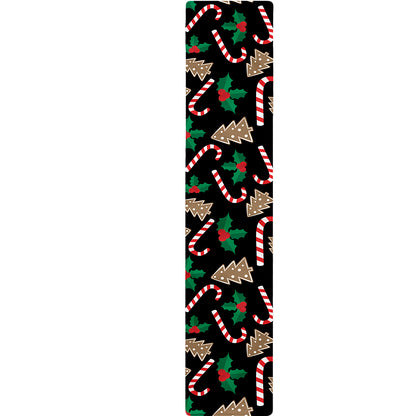Christmas Cookie And Candy Pattern Print Table Runner