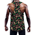 Christmas Cookie And Candy Pattern Print Training Tank Top