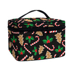 Christmas Cookie And Candy Pattern Print Travel Makeup Bag