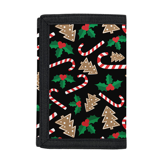 Christmas Cookie And Candy Pattern Print Trifold Wallet