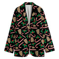 Christmas Cookie And Candy Pattern Print Women's Blazer