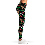 Christmas Cookie And Candy Pattern Print Women's Leggings