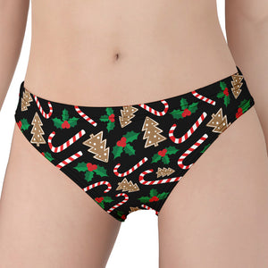 Christmas Cookie And Candy Pattern Print Women's Panties