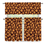 Christmas Cookies Pattern Print 3 Piece Kitchen Curtains
