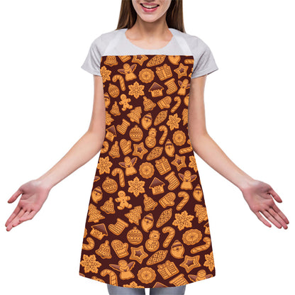 Christmas Cookies Pattern Print Adjustable Apron