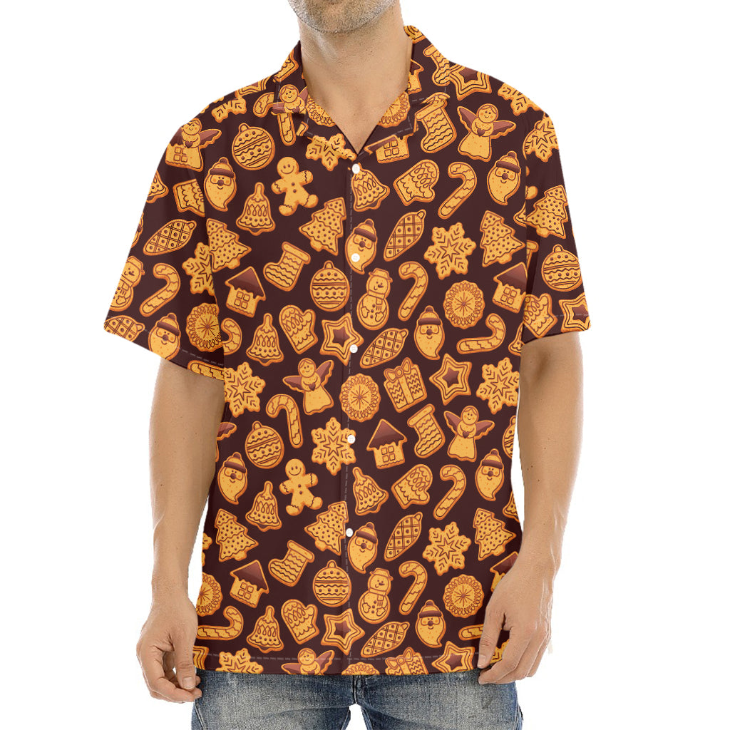 Christmas Cookies Pattern Print Aloha Shirt