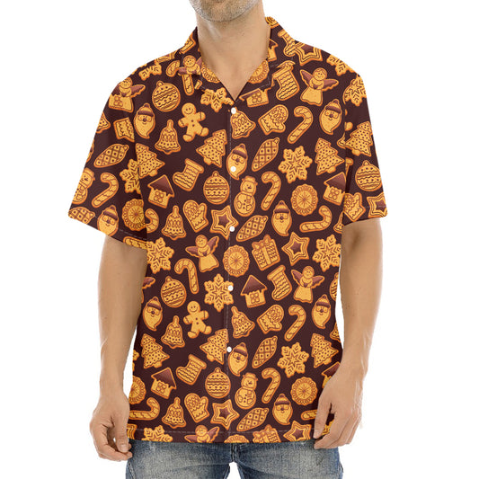 Christmas Cookies Pattern Print Aloha Shirt