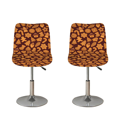 Christmas Cookies Pattern Print Bar Stool Covers