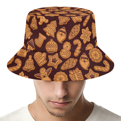 Christmas Cookies Pattern Print Bucket Hat