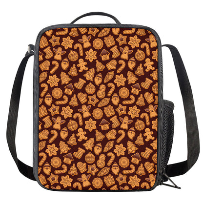 Christmas Cookies Pattern Print Crossbody Lunch Bag