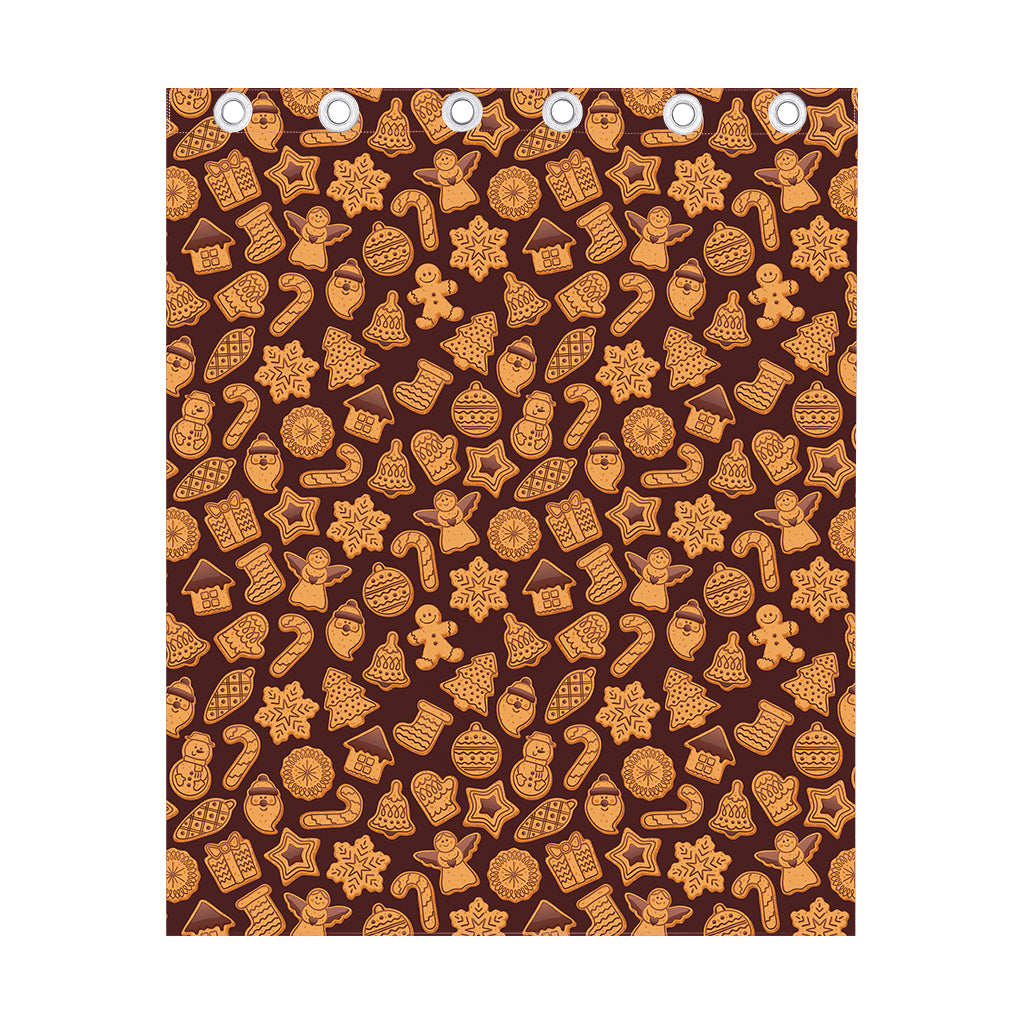 Christmas Cookies Pattern Print Curtain