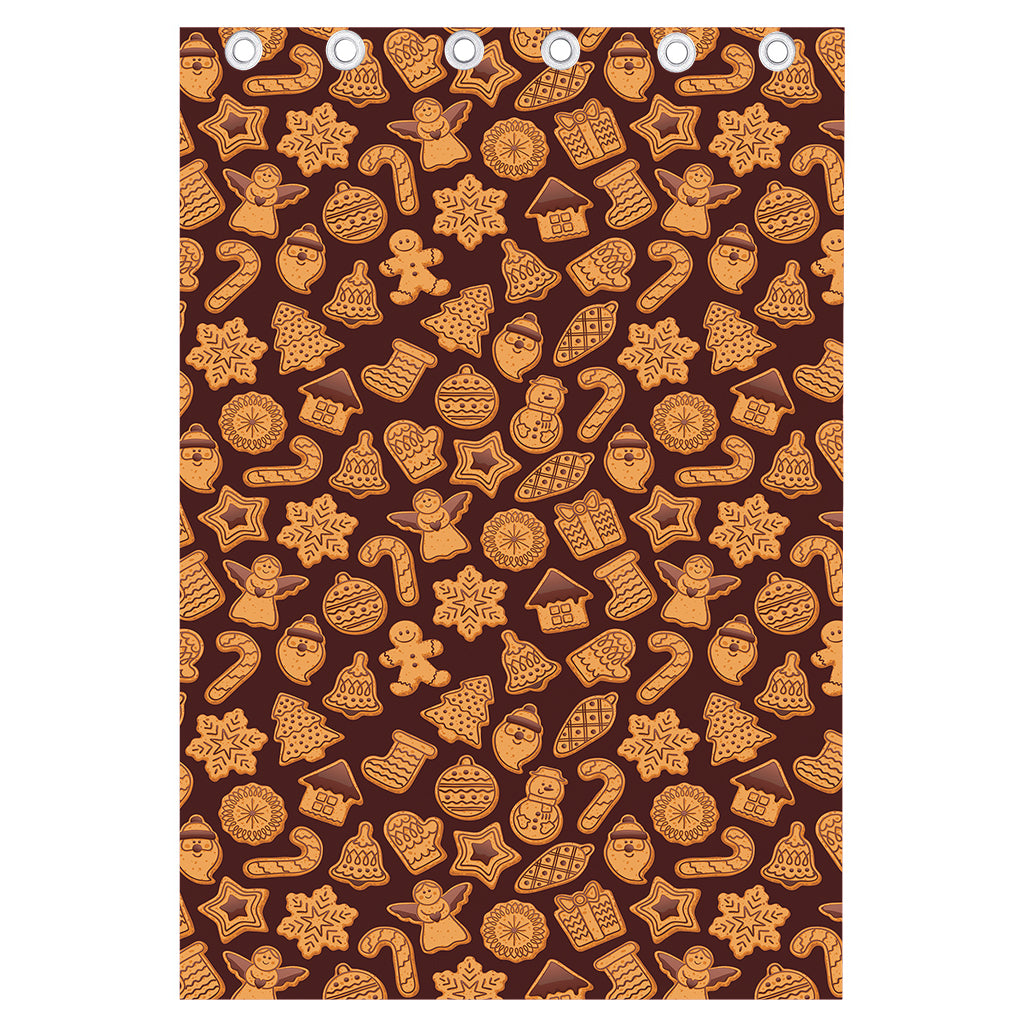 Christmas Cookies Pattern Print Curtain
