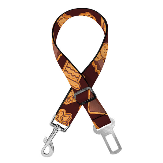Christmas Cookies Pattern Print Dog Seat Belt