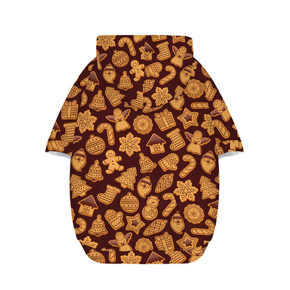 Christmas Cookies Pattern Print Dog Zip Up Hoodie