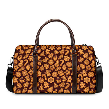 Christmas Cookies Pattern Print Duffle Bag