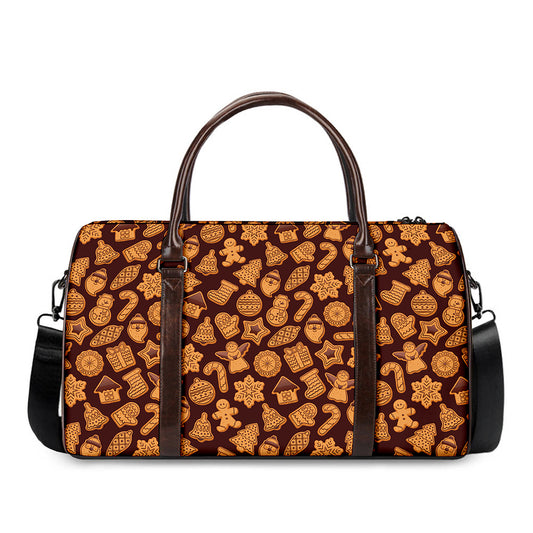 Christmas Cookies Pattern Print Duffle Bag