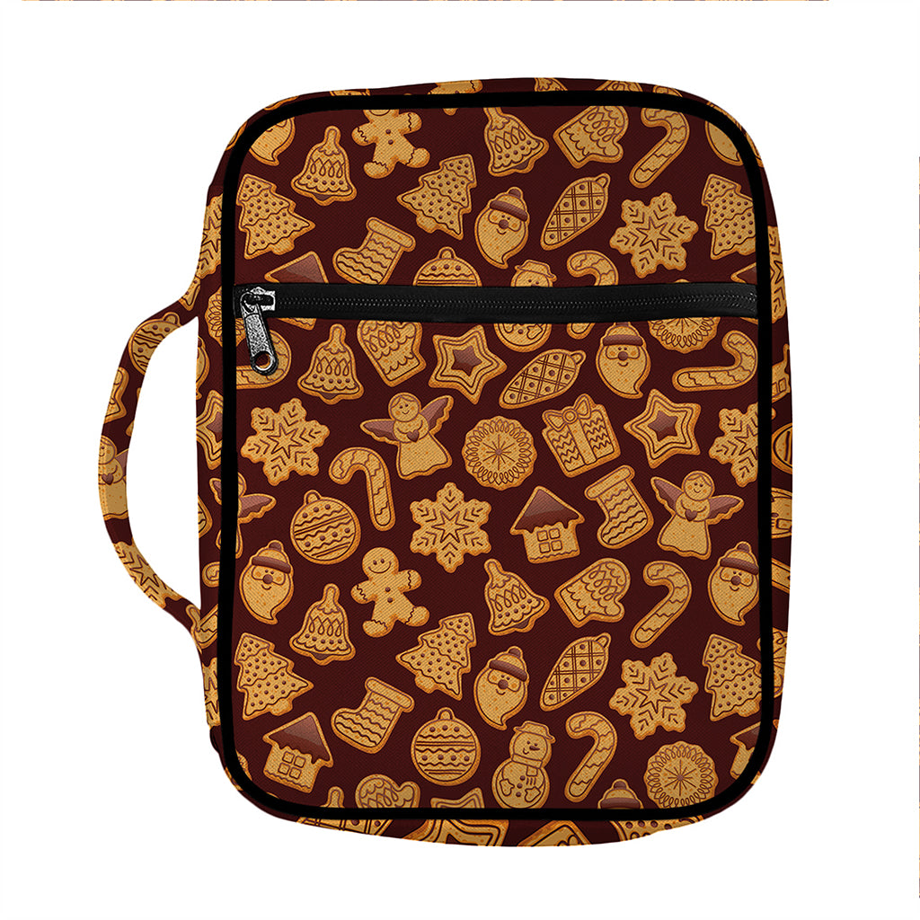 Christmas Cookies Pattern Print Front Pocket Bible Bag