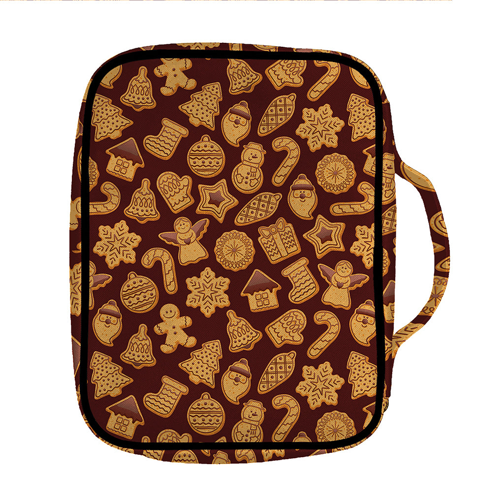 Christmas Cookies Pattern Print Front Pocket Bible Bag