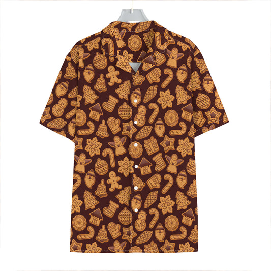 Christmas Cookies Pattern Print Hawaiian Shirt