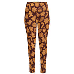 Christmas Cookies Pattern Print High-Waisted Pocket Leggings