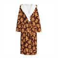 Christmas Cookies Pattern Print Hooded Bathrobe